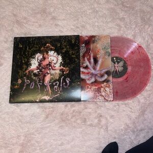 Pink Marbled Vinyl Record